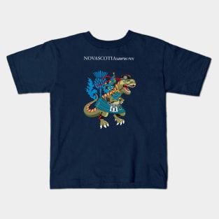 Clanosaurus Rex NOVASCOTIAsaurus rex Plaid Nova Scotia Scotland Ireland Family Tartan Kids T-Shirt